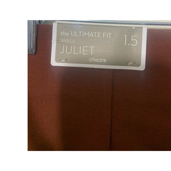 Chico's Juliet Ankle Pant Ultimate Fit  Rich Mahogonysz 1.5 - M NWT - Picture 4 of 8